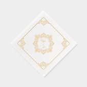 Elegant Monogram Mandala Folie Servetten (Rechts)