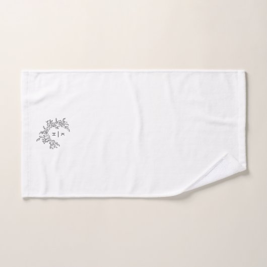 Élégant Monogram Mariage Keepsaké (Serviette à main)