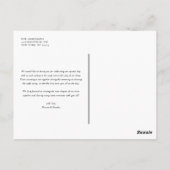 Elegant Monogram Marine Blauw Bruiloft Dank u Briefkaart (Achterkant)