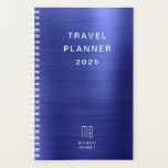 Elégant Monogram Marine Blue Travel<br><div class="desc">Élégant Monogram Marine Blue Travel Planner.</div>