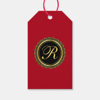 Elegant Monogram Medallion Cadeaulabel