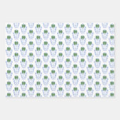 Elegant monogram met groene boog Kerstmis Inpakpapier Vel (Voorkant 2)