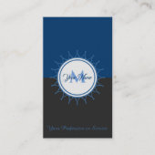 Elegant monogram met twee kleuren en beroep! visitekaartje (Voorkant)