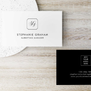 Elegant monogram Minimalistisch Eenvoudig Visitekaartje