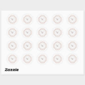 Elegant Monogram Modern adres Envelop Seal Ronde Sticker (Vel)