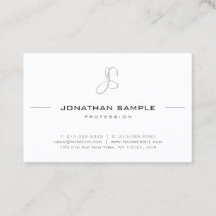 Elegant monogram modern eenvoudig professional visitekaartje