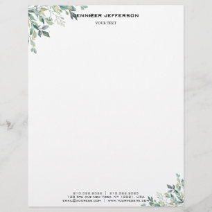 Elegant Monogram Modern Letterhead Briefhoofd