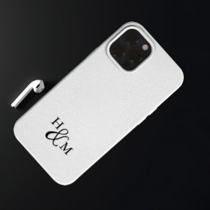 Elegant monogram modern minimalistisch zwart schri iPhone 13 pro max hoesje