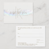 Elegant Monogram Modern Seashell Cadeaubon Visitekaartje (Voorkant / Achterkant)