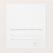 Elegant Monogram Modern Seashell Cadeaubon Visitekaartjes (Binnenkant ongevouwen)