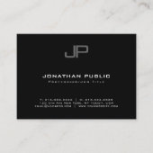 Elegant Monogram Modern Trendy Minimalistic Plain Visitekaartje (Voorkant)