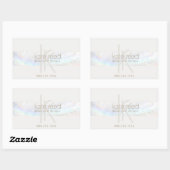 Elegant Monogram Modern Zeeschelp Certificaat Rechthoekige Sticker (Vel)