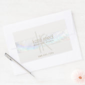 Elegant Monogram Modern Zeeschelp Certificaat Rechthoekige Sticker (Envelop)