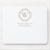 Elegant Monogram Moderne Klassieke Bruiloft Muismat (Voorkant)