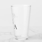 Elegant monogram moderne minimalistische bruiloft glas (Links)