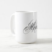 Elegant monogram Mok (Voorkant links)