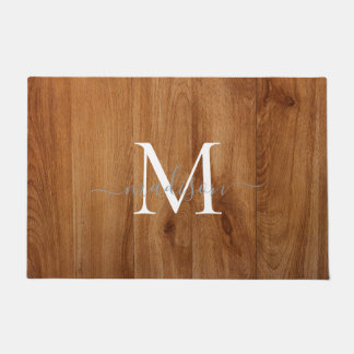 Elegant Monogram Naam Design - Vrouwelijk Schrift Deurmat