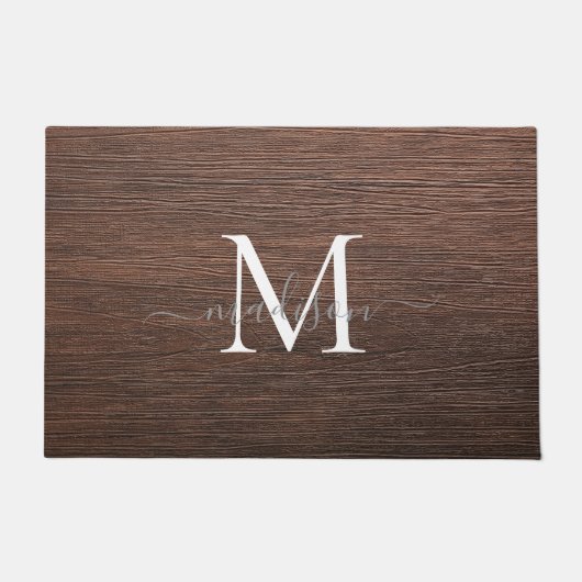 Elegant Monogram Naam Design - Vrouwelijk Script Deurmat (Voorkant)