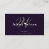 Elegant monogram + naam Professioneel onroerend go Visitekaartje (Voorkant)