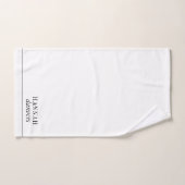 Elegant monogram naam wit bad handdoek (Handdoek)