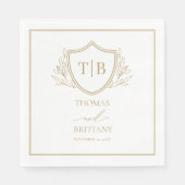 Elegant Monogram napkin Servet (Voorkant)