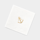 Élégant Monogram Nautical Ancre Mariage (Gauche)
