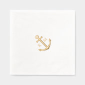 Élégant Monogram Nautical Ancre Mariage (Recto)