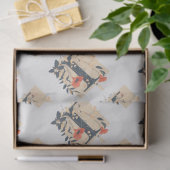 Elegant monogram ontwerp Letter I patroon 1 Tissuepapier (Geschenk)