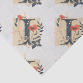 Elegant monogram ontwerp Letter I patroon 1 Tissuepapier (Detail)