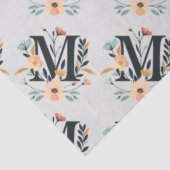 Elegant monogram ontwerp Letter M patroon 1 Tissuepapier (Detail)