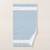 Elegant monogram op wit en wonderbaarlijk blauw bad handdoek (Handdoek)