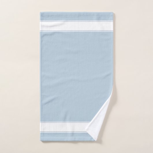 Elegant monogram op wit en wonderbaarlijk blauw bad handdoek (Handdoek)