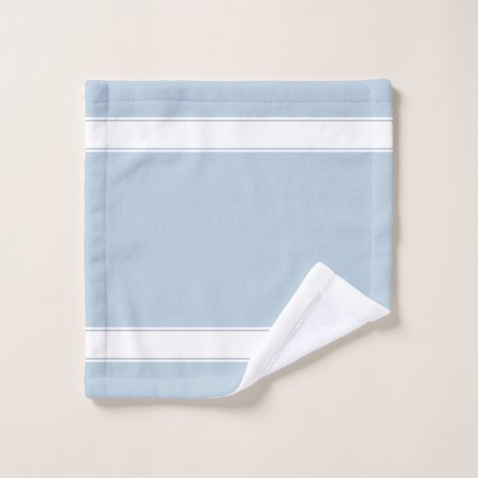 Elegant monogram op wit en wonderbaarlijk blauw bad handdoek (Wasdoekje)