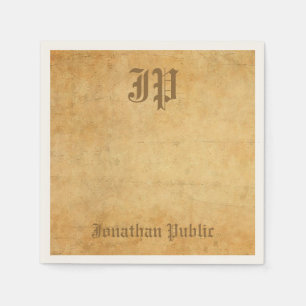 Elegant  monogram Oude look gekalligrafeerd Servet
