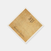 Elegant  monogram Oude look gekalligrafeerd Servet (Hoek)