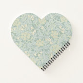 Elegant Monogram Pastel Green Jasmine Floral Notitieboek (Achterkant)