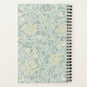 Elegant Monogram Pastel Green Jasmine Floral Notitieboek (Achterkant)
