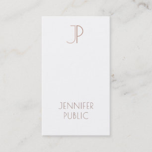 Elegant Monogram Plain Modern Professional Luxe Visitekaartje