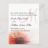 Elegant Monogram Poppy bruiloft uitnodiging (Voorkant)