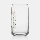 Elegant Monogram Pretty Beige Blue Flowers Floral (Gauche)