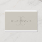 Elegant Monogram Professional, stijlvolle Sjabloon Visitekaartje (Voorkant)