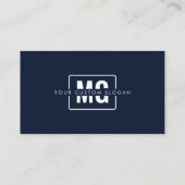 Elegant monogram professioneel modern minimalistis visitekaartje (Achterkant)