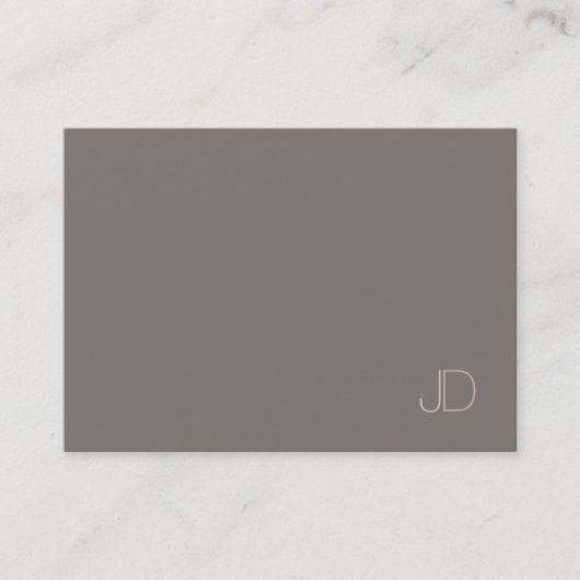 Elegant Monogram Professioneel Trendy Plain Modern Visitekaartje (Voorkant)