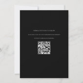 Elegant Monogram QR-code Save The Date (Achterkant)