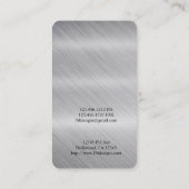 Elegant monogram roestvrij staal Visitekaartjes (Achterkant)