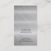 Elegant monogram roestvrij staal Visitekaartjes (Achterkant)