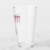 Elegant Monogram Roos Glitter Drivers Glas (Links)