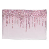 Elegant Monogram Roos Glitter Drivers Kussensloop (Achterkant)