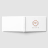 Élégant Monogram Rose Gold Foil Blanc Mariage (Complet)