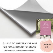 Elegant monogram roze bruiloft welkom teken poster